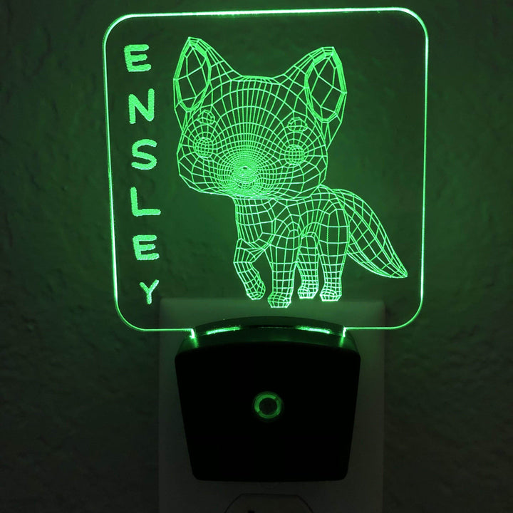 Add a name - Fox Night Light - carve-craftworks-llc