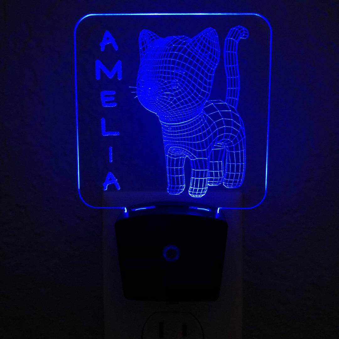 Add a name - Kitten Night Light - carve-craftworks-llc