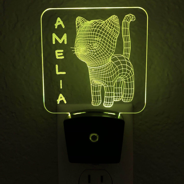 Add a name - Kitten Night Light - carve-craftworks-llc