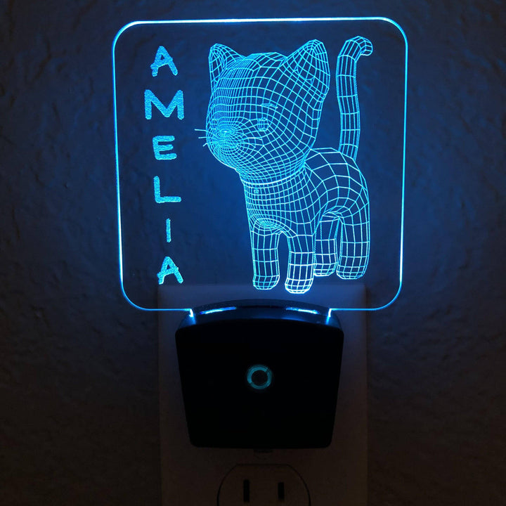 Add a name - Kitten Night Light - carve-craftworks-llc
