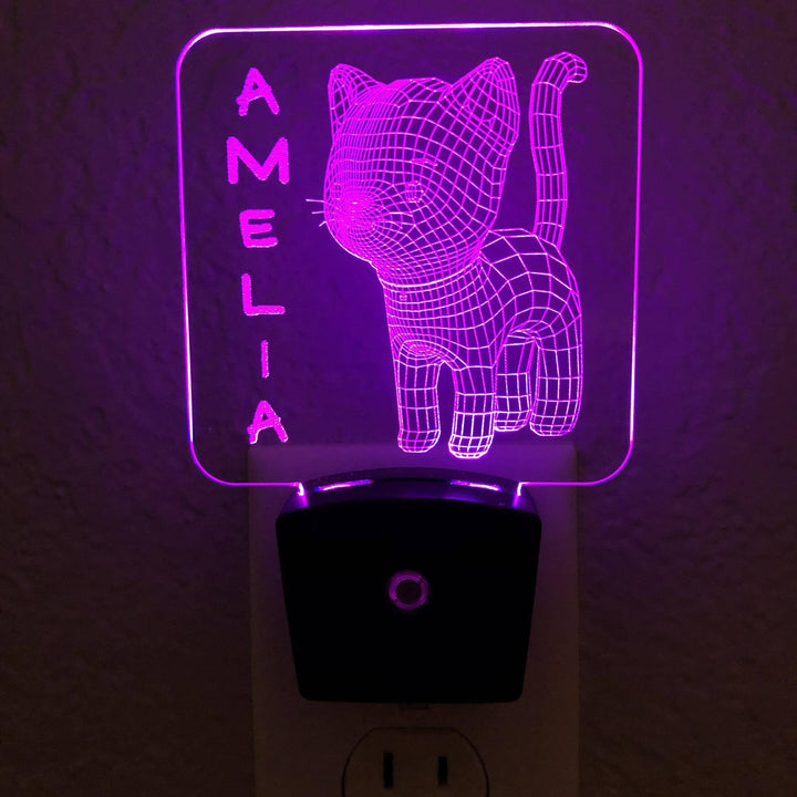 Add a name - Kitten Night Light - carve-craftworks-llc