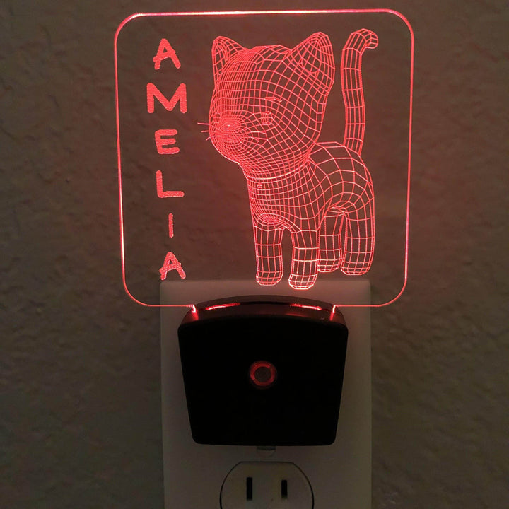 Add a name - Kitten Night Light - carve-craftworks-llc
