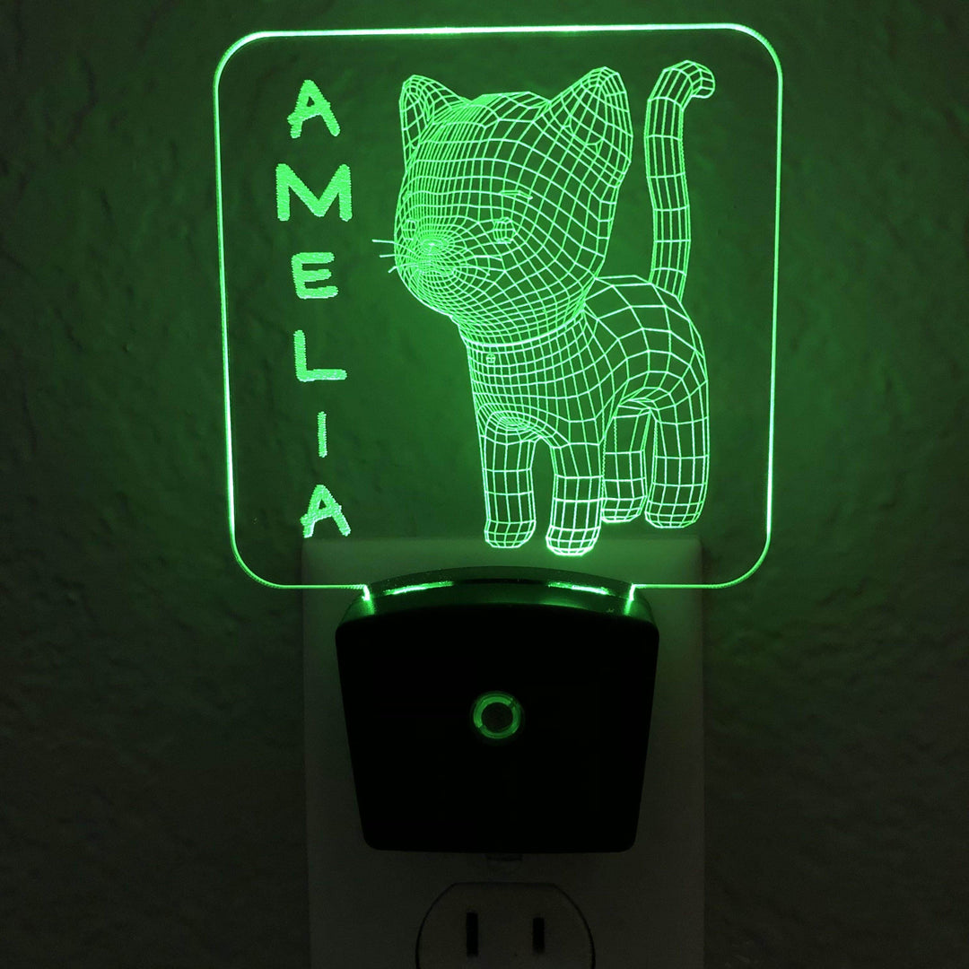 Add a name - Kitten Night Light - carve-craftworks-llc
