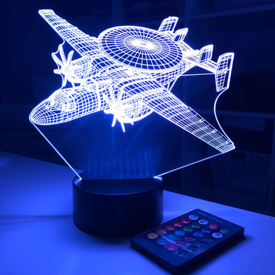 E-2C Hawkeye - 3D Optical Illusion Lamp - carve-craftworks-llc