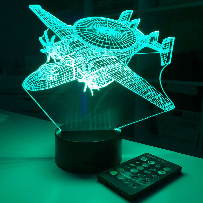 E-2C Hawkeye - 3D Optical Illusion Lamp - carve-craftworks-llc