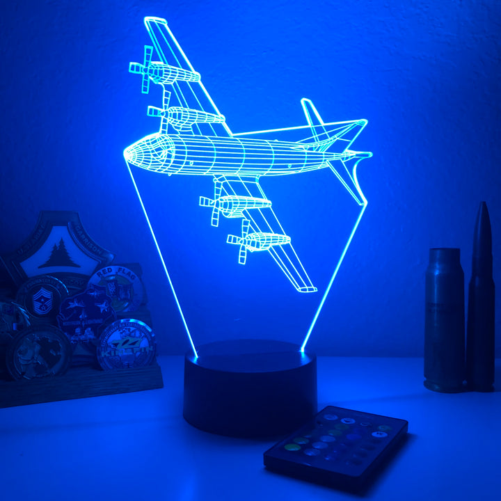 P-3 Orion - 3D Optical Illusion Lamp - carve-craftworks-llc