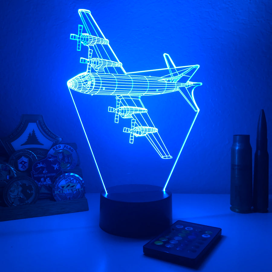 P-3 Orion - 3D Optical Illusion Lamp - carve-craftworks-llc
