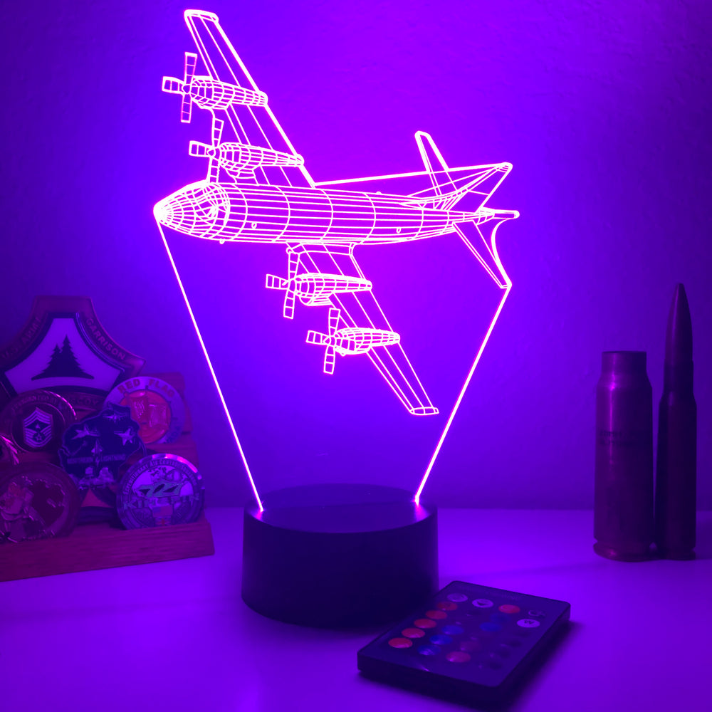 P-3 Orion - 3D Optical Illusion Lamp - carve-craftworks-llc