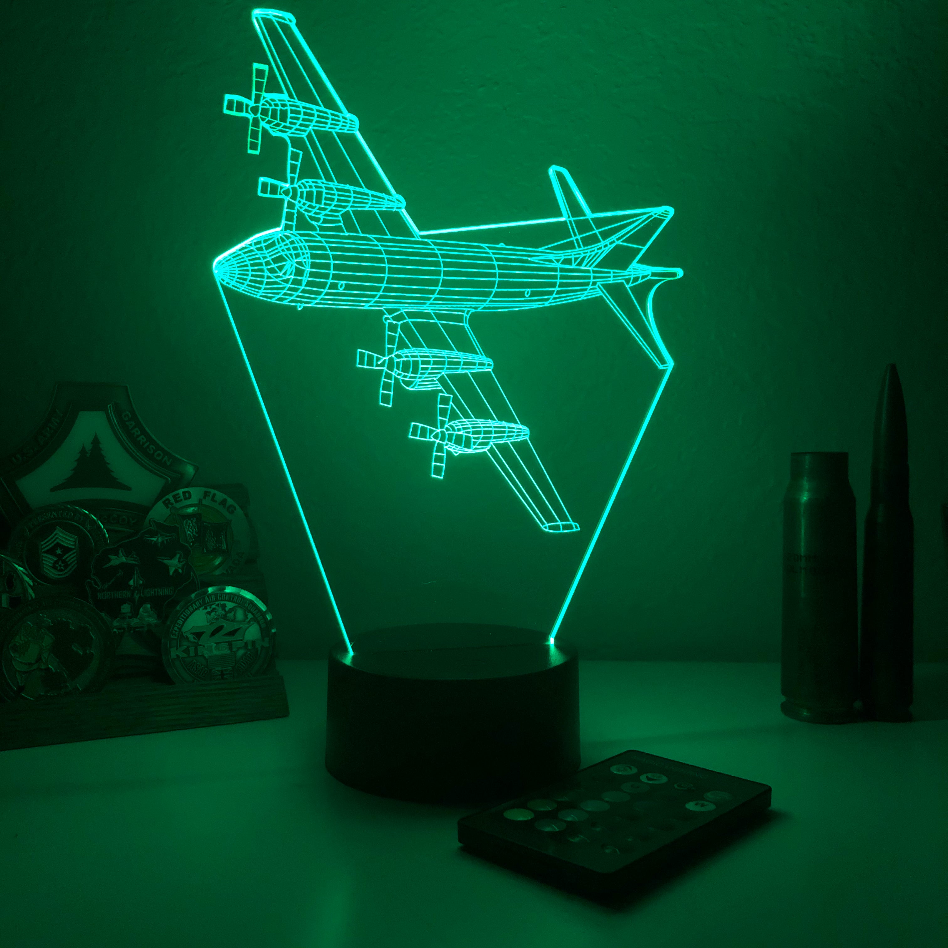P-3 Orion - 3D Optical Illusion Lamp – Carve Craftworks, LLC