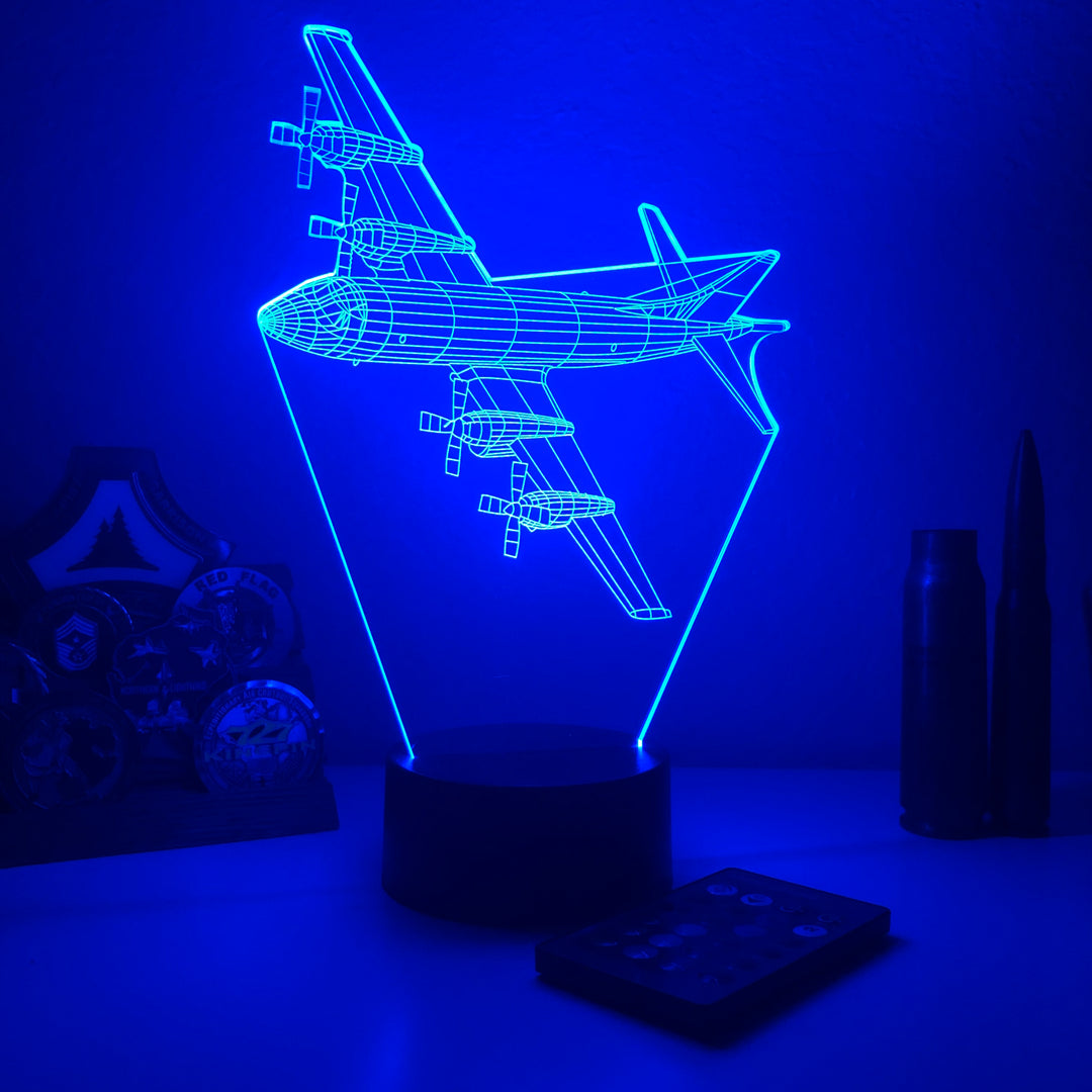 P-3 Orion - 3D Optical Illusion Lamp - carve-craftworks-llc