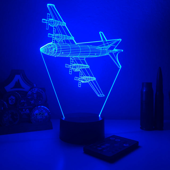 P-3 Orion - 3D Optical Illusion Lamp - carve-craftworks-llc
