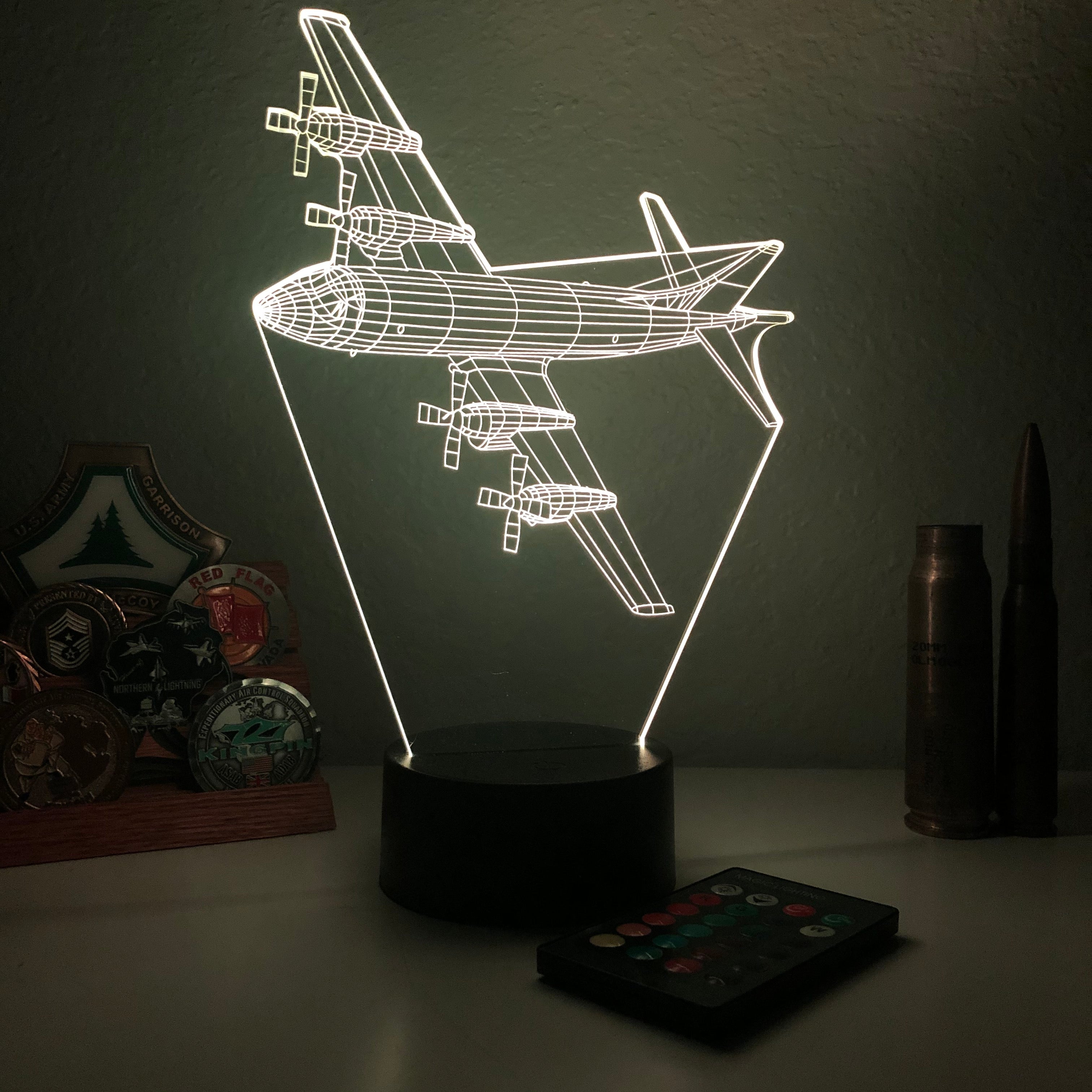 P-3 Orion - 3D Optical Illusion Lamp – Carve Craftworks, LLC
