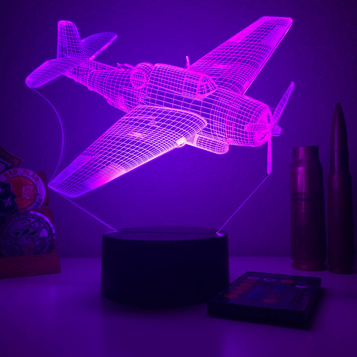 TBF Avenger - 3D Optical Illusion Lamp - carve-craftworks-llc