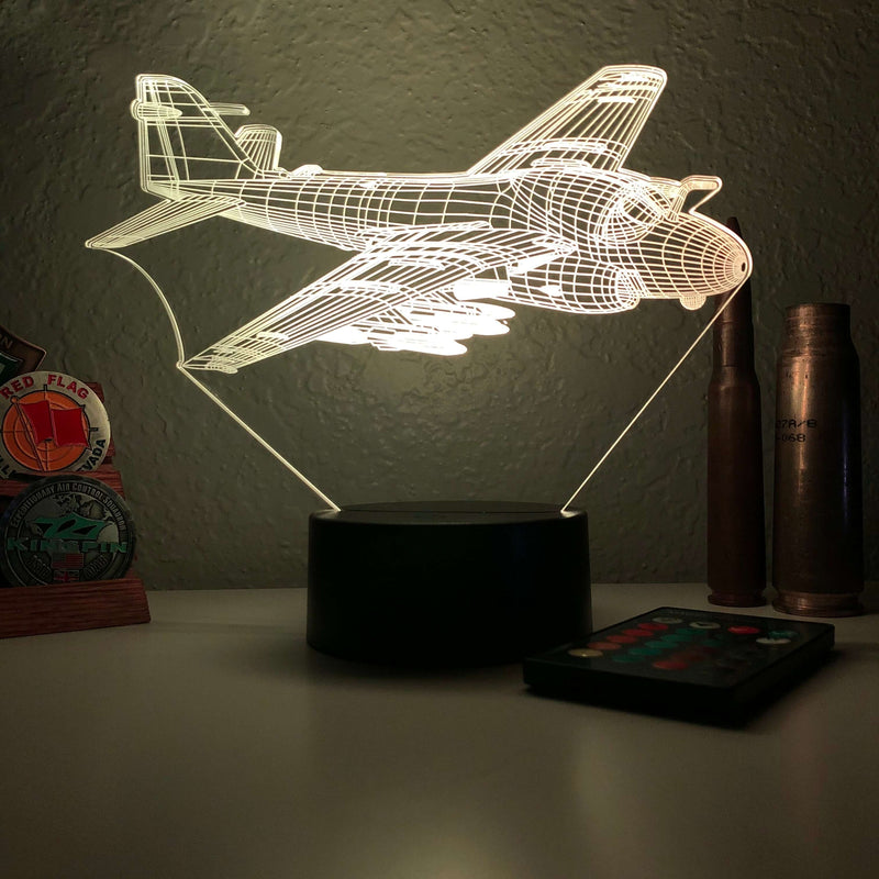 A-6E Intruder - 3D Optical Illusion Lamp - carve-craftworks-llc