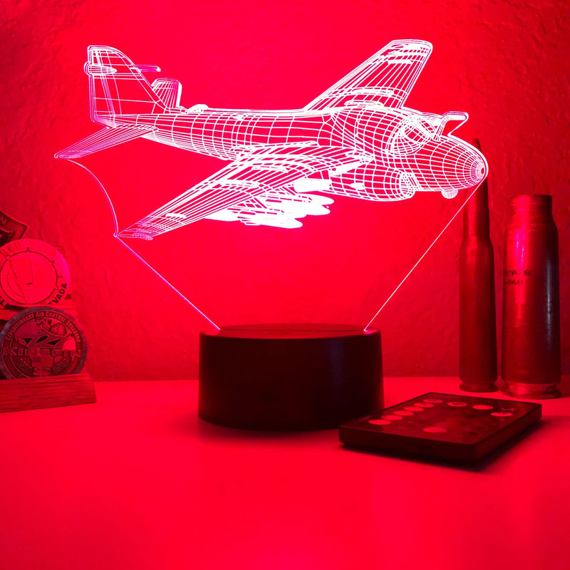 A-6E Intruder - 3D Optical Illusion Lamp - carve-craftworks-llc