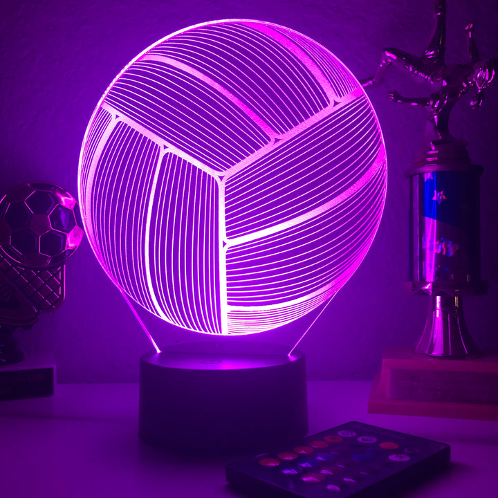 Volleyball - 3D Optical Lamp Night Light - carve-craftworks-llc