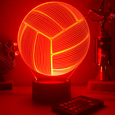 Volleyball - 3D Optical Lamp Night Light - carve-craftworks-llc