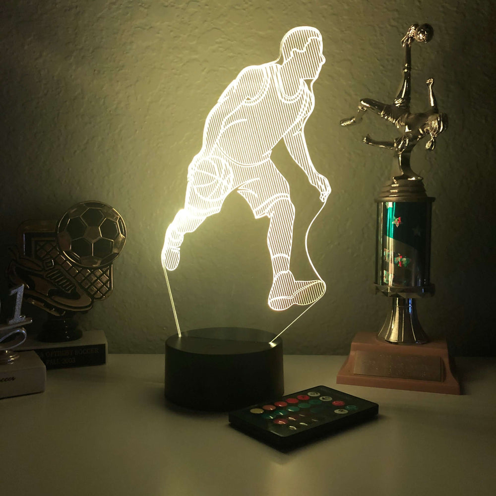 Basketball Player - 3D Optical Illusion Lamp - carve-craftworks-llc