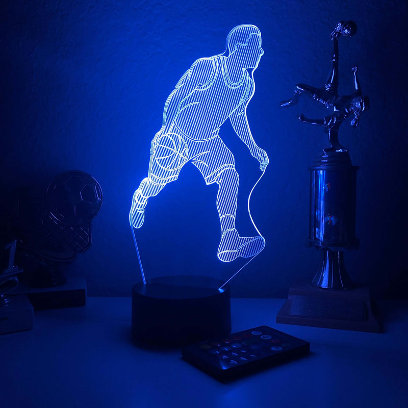 Basketball Player - 3D Optical Illusion Lamp - carve-craftworks-llc