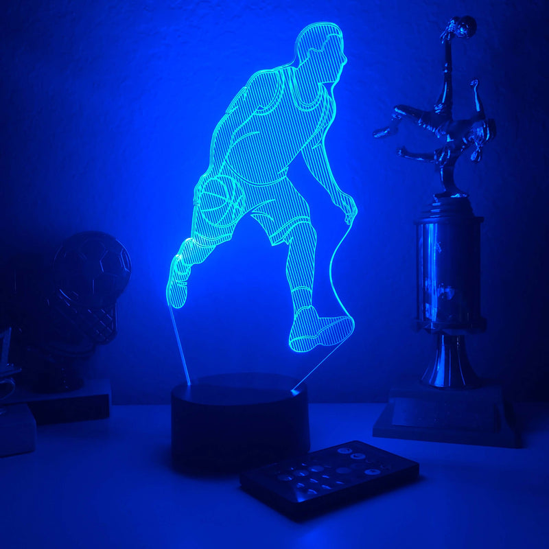 Basketball Player - 3D Optical Illusion Lamp - carve-craftworks-llc