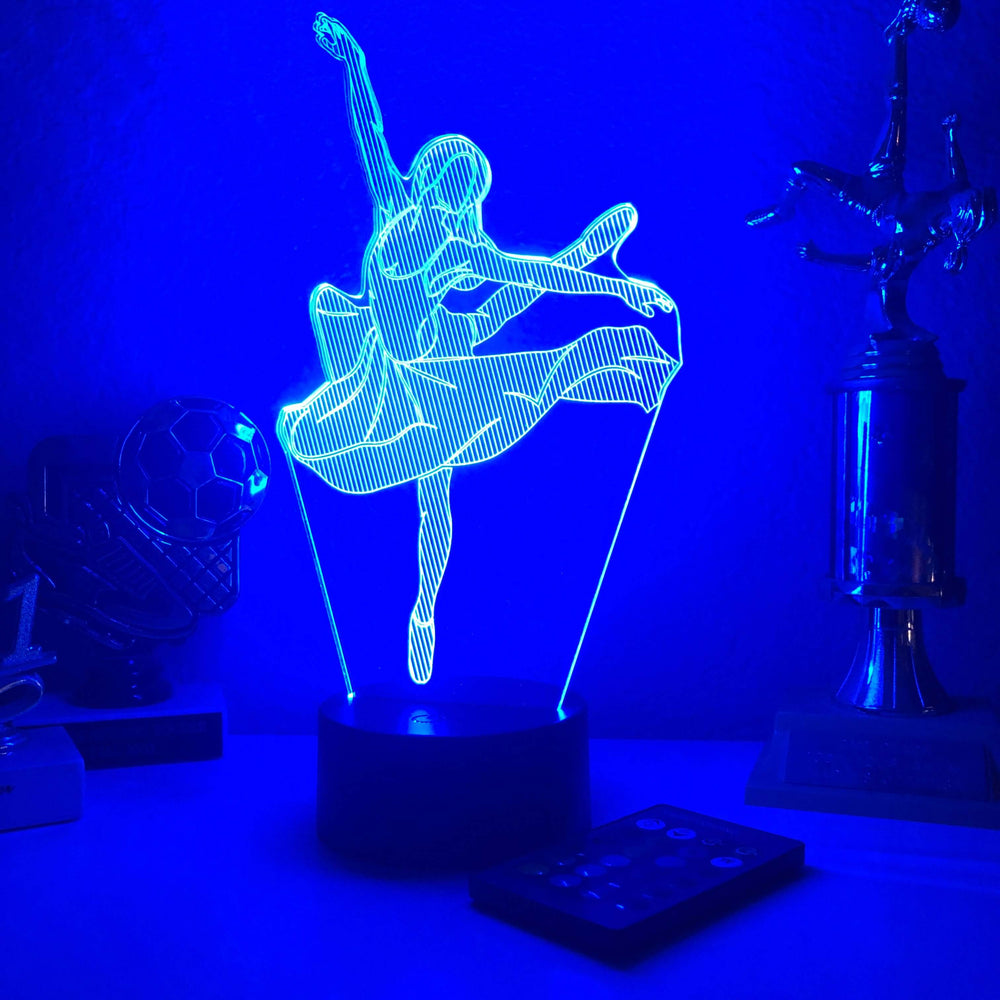 Ballet Dancer - 3D Illusion Lamp - carve-craftworks-llc