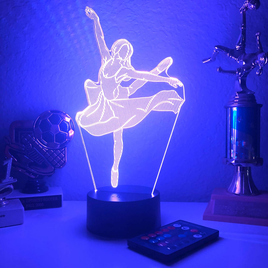 Ballet Dancer - 3D Illusion Lamp - carve-craftworks-llc