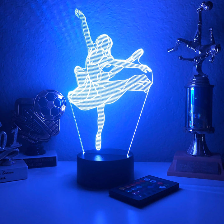 Ballet Dancer - 3D Illusion Lamp - carve-craftworks-llc