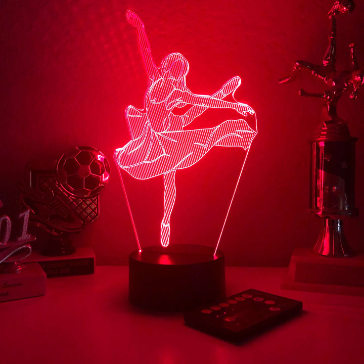Ballet Dancer - 3D Illusion Lamp - carve-craftworks-llc