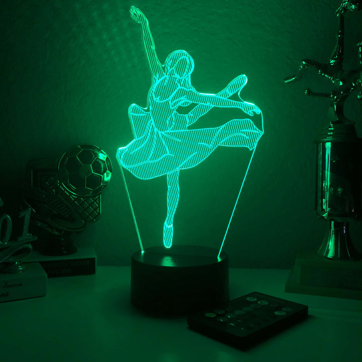 Ballet Dancer - 3D Illusion Lamp - carve-craftworks-llc
