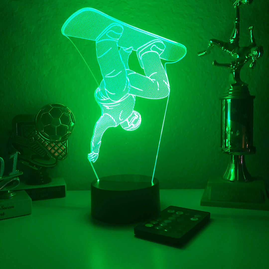 Snowboarder - 3D Optical Illusion Lamp - carve-craftworks-llc
