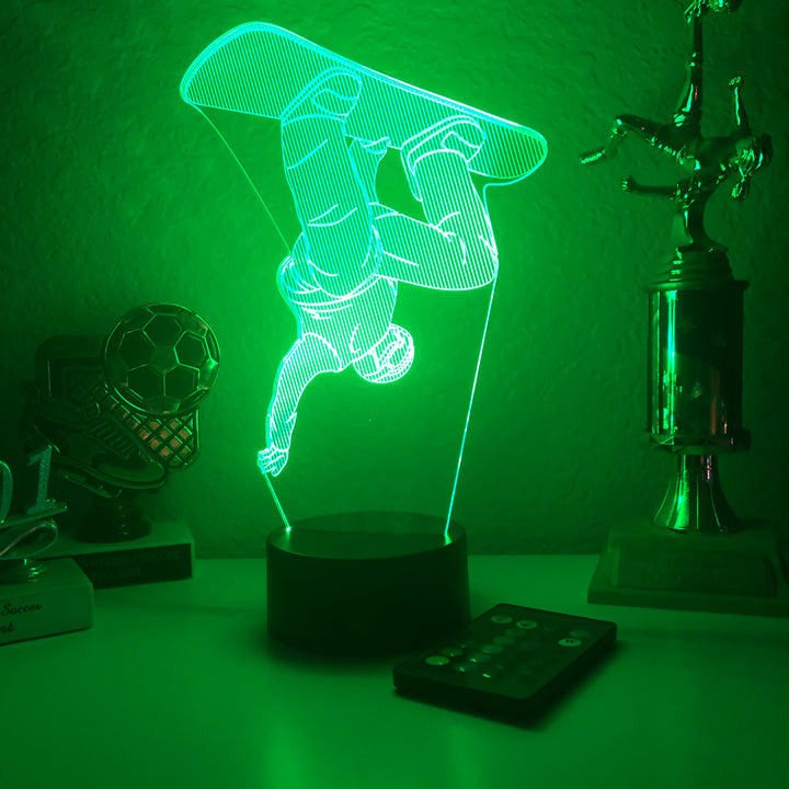Snowboarder - 3D Optical Illusion Lamp - carve-craftworks-llc