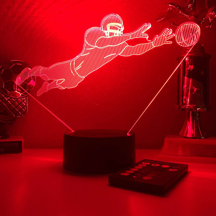 Football Player v3 - 3D Optical Illusion Lamp - carve-craftworks-llc