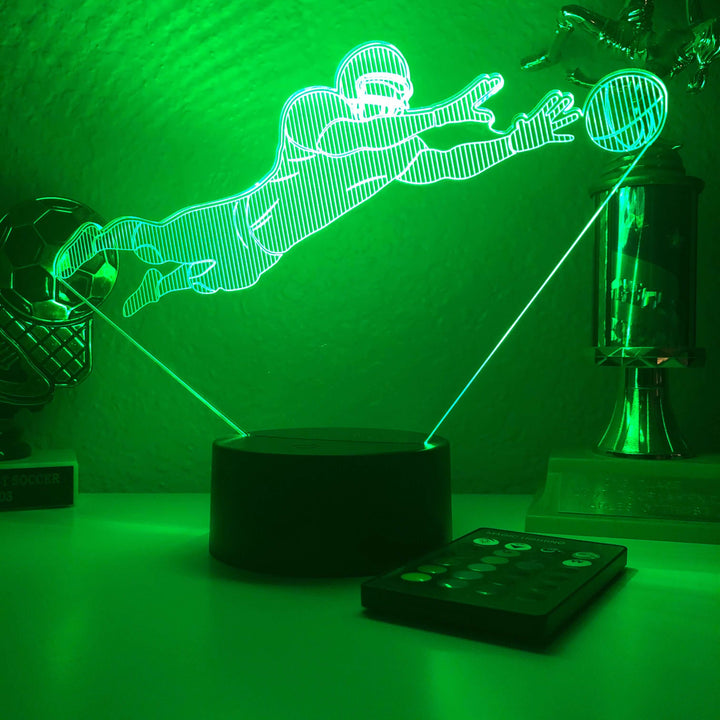 Football Player v3 - 3D Optical Illusion Lamp - carve-craftworks-llc