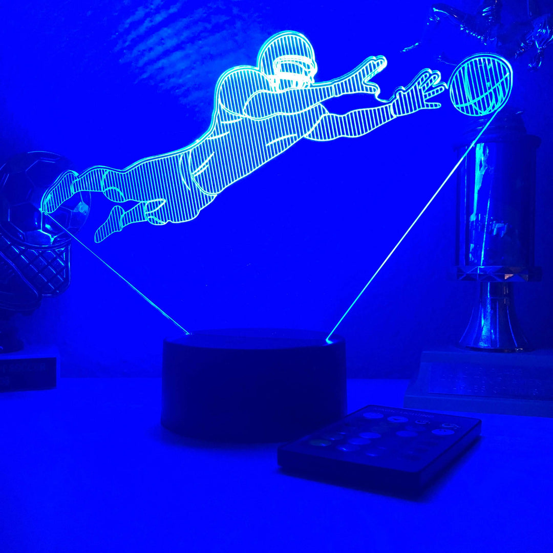 Football Player v3 - 3D Optical Illusion Lamp - carve-craftworks-llc