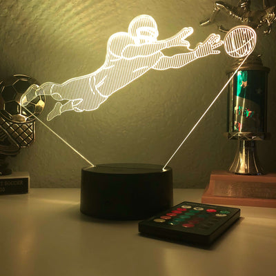 Football Player v3 - 3D Optical Illusion Lamp - carve-craftworks-llc
