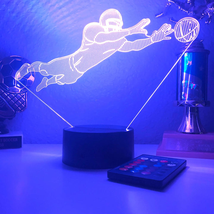 Football Player v3 - 3D Optical Illusion Lamp - carve-craftworks-llc