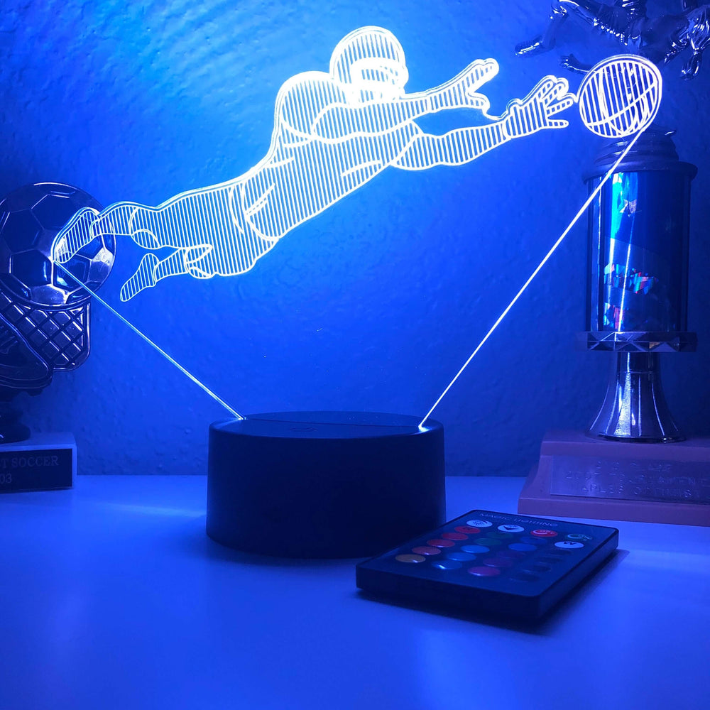 Football Player v3 - 3D Optical Illusion Lamp - carve-craftworks-llc