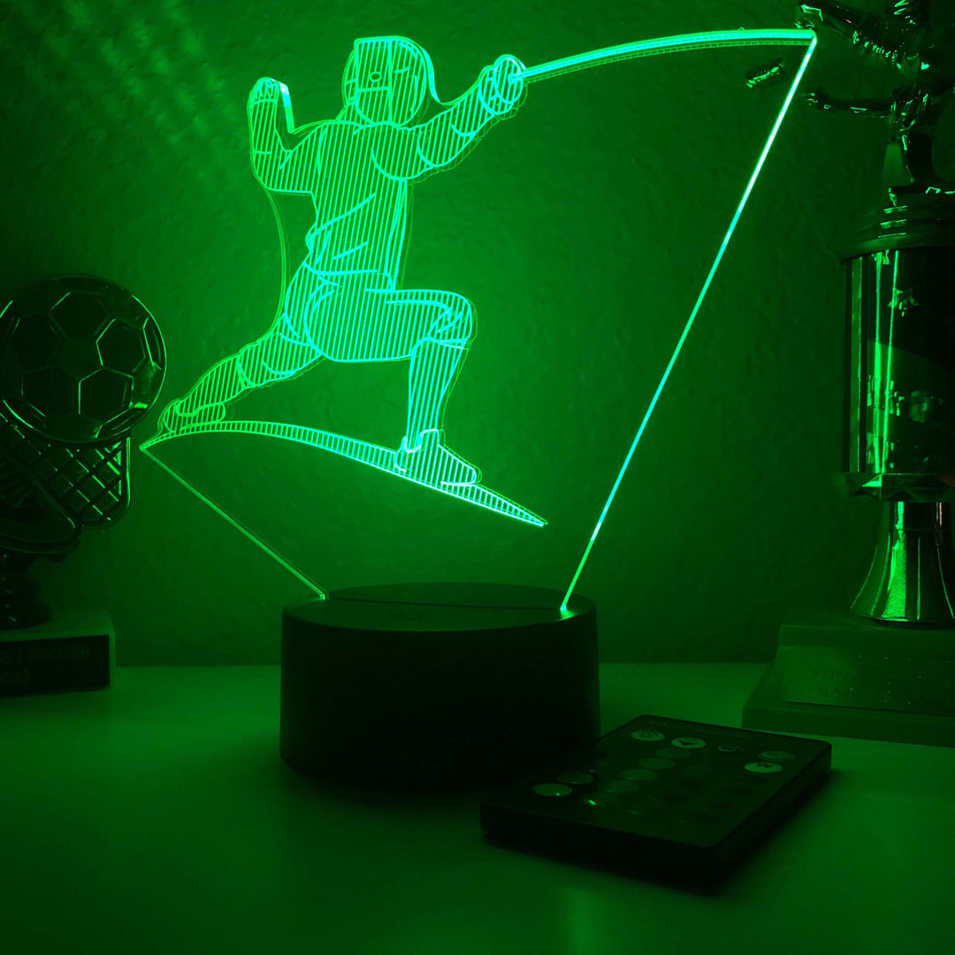 Fencer - 3D Optical Illusion Lamp - carve-craftworks-llc