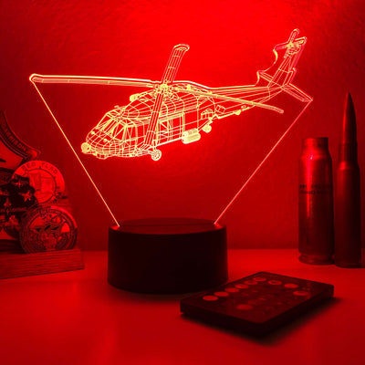 MH-60R Seahawk - 3D Optical Illusion Lamp - carve-craftworks-llc
