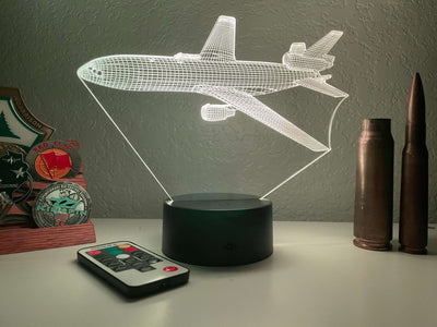 KC-10 Refueling Plane - 3D Optical Illusion Lamp