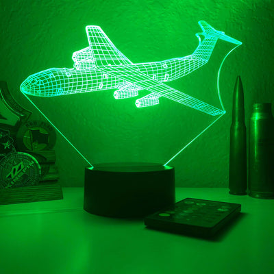 C-141 Starlifter - 3D Optical Illusion Lamp - carve-craftworks-llc
