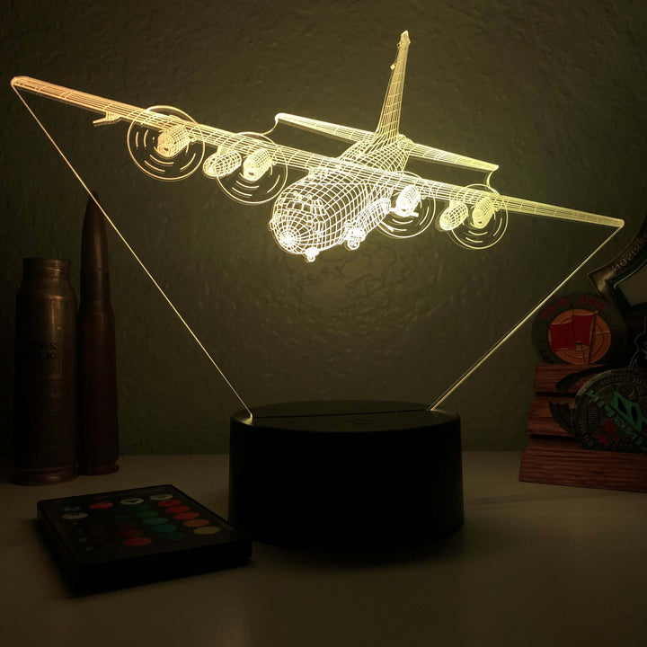 AC-130 - 3D Optical Illusion Lamp - carve-craftworks-llc