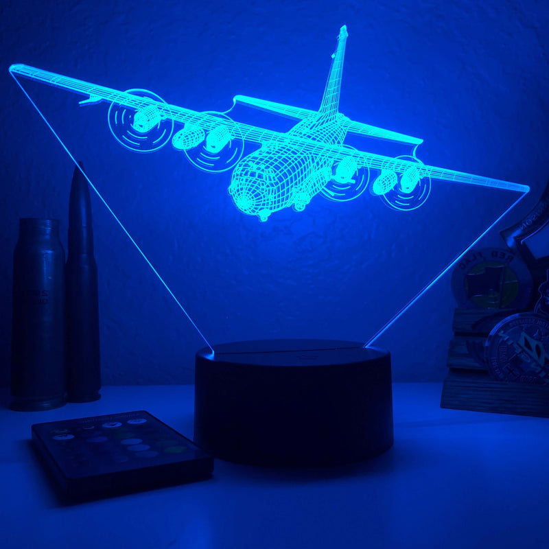 AC-130 - 3D Optical Illusion Lamp - carve-craftworks-llc