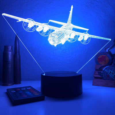 AC-130 - 3D Optical Illusion Lamp - carve-craftworks-llc