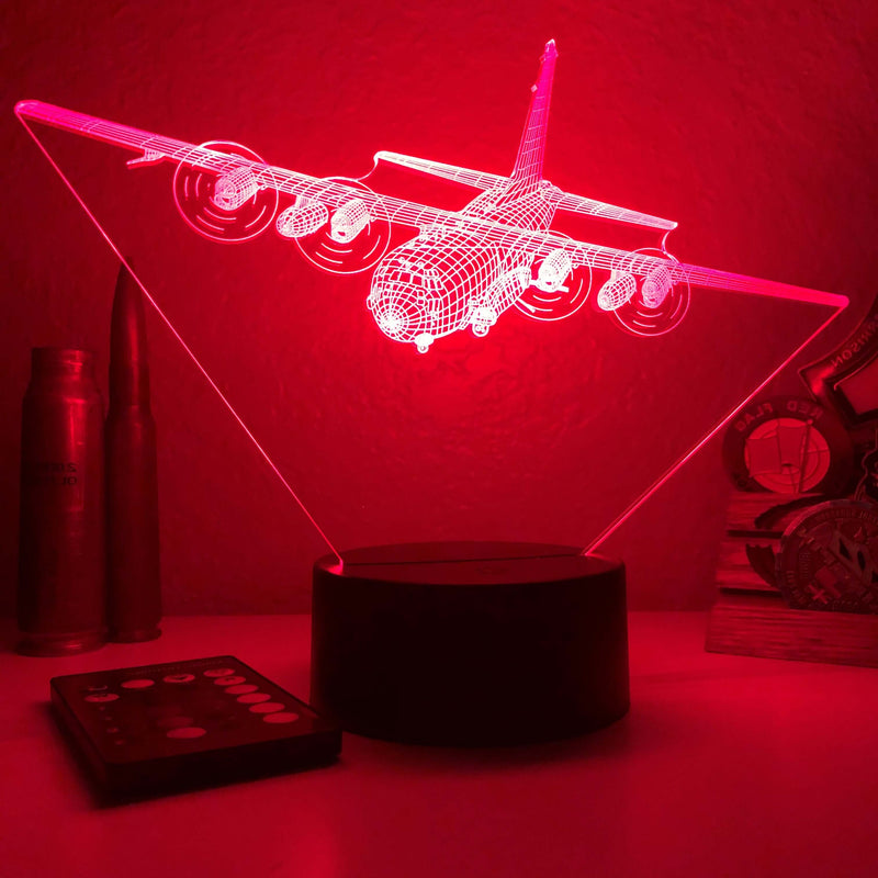 AC-130 - 3D Optical Illusion Lamp - carve-craftworks-llc