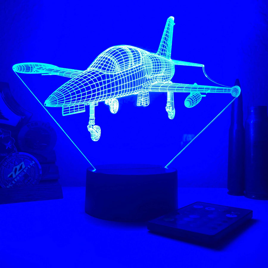 L-39 Albatros - 3D Optical Illusion Lamp - carve-craftworks-llc