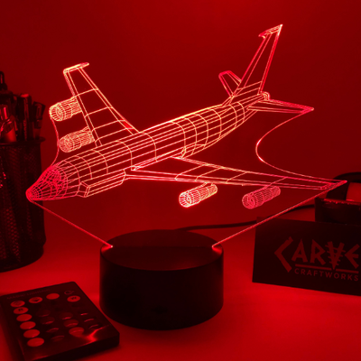 RC-135 - 3D Optical Illusion Lamp - carve-craftworks-llc