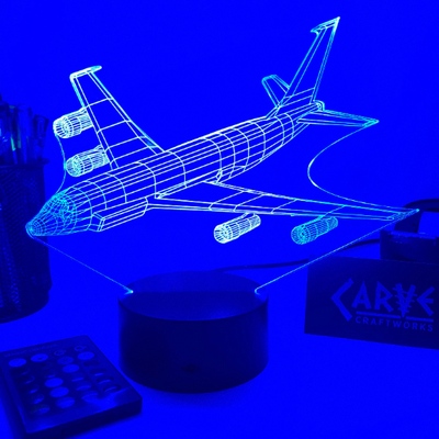 RC-135 - 3D Optical Illusion Lamp - carve-craftworks-llc