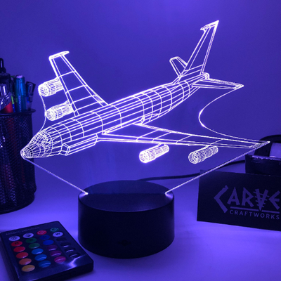 RC-135 - 3D Optical Illusion Lamp - carve-craftworks-llc