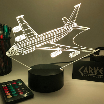 RC-135 - 3D Optical Illusion Lamp - carve-craftworks-llc